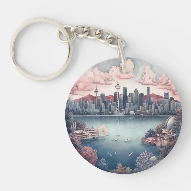 Vancouver City Canada Travel Painting (Framsidan)