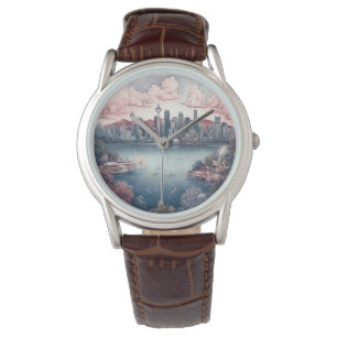 Vancouver City Canada Travel Painting Armbandsur