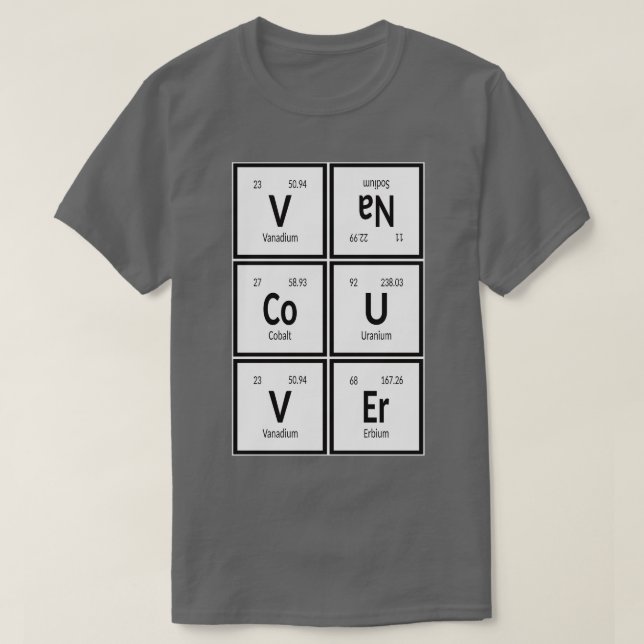 Vancouver City Periodic Bord 1 T Shirt (Design framsida)
