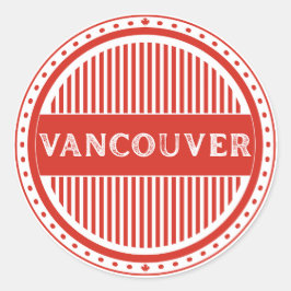 Vancouver City Pride-symbol – Kanadensisk identite Runt Klistermärke