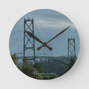 Vancouver Clock ger Väggsluss för dekorvkoppel Rund Klocka