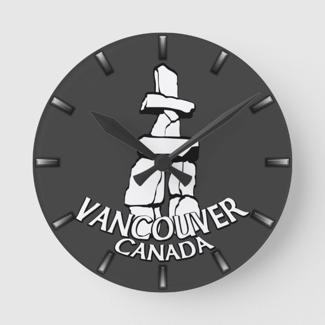Vancouver Clock ger Väggsluss för dekorvkoppel Rund Klocka (Framsida)