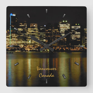 Vancouver Clock Personlig Vancouver Wall Clock Fyrkantig Klocka