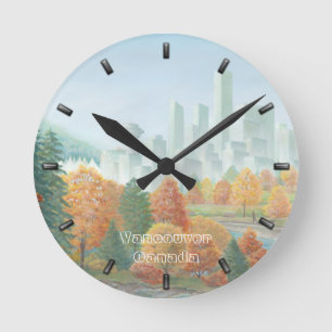 Vancouver Clock Personlig Vancouver Wall Clock Rund Klocka