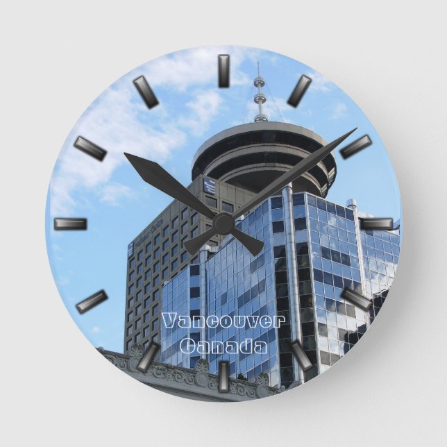 Vancouver Clock Personlig Vancouver Wall Clock Rund Klocka (Framsida)