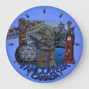 Vancouver Clock presenterar "Decor First Nations C Stor Klocka
