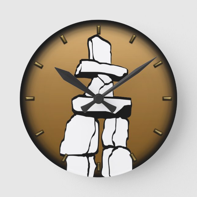 Vancouver Clock presenterar Dockor First Nations-k Rund Klocka (Framsida)