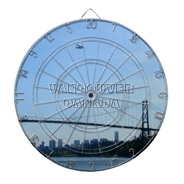 Vancouver Dartboard Lions Gate Souvenir Dartpil Darttavla (Framsidan)