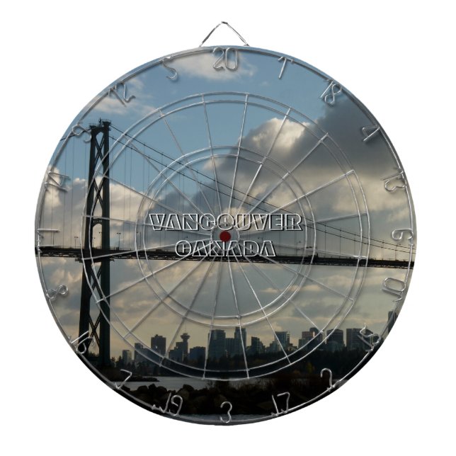 Vancouver Dartboard Lions Gate Souvenir Pildartsbr Darttavla (Framsidan)