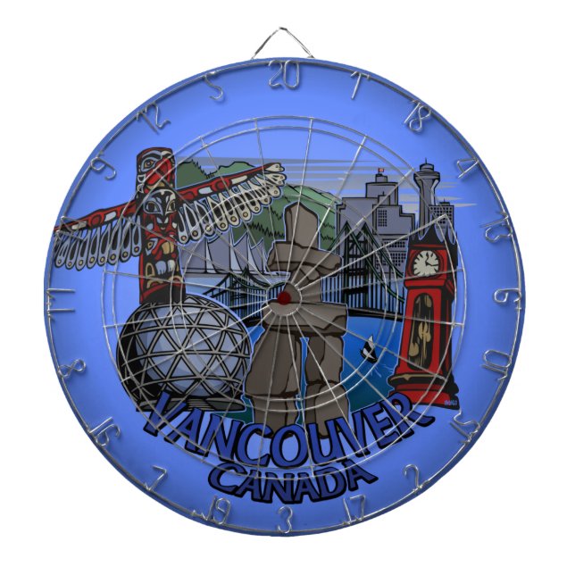 Vancouver Dartboard Vancouver Souvenir Dartboard Darttavla (Framsidan)