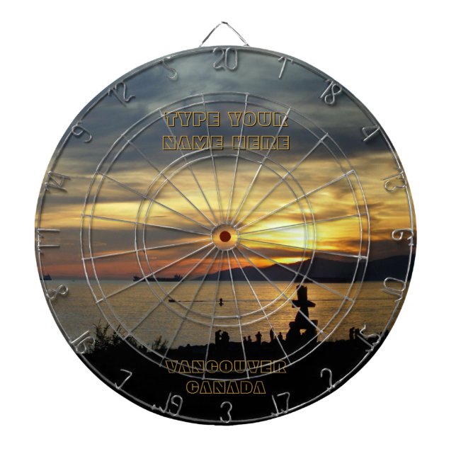 Vancouver Dartboard Vancouver Souvenir Pildarts ta Piltavla (Framsidan)