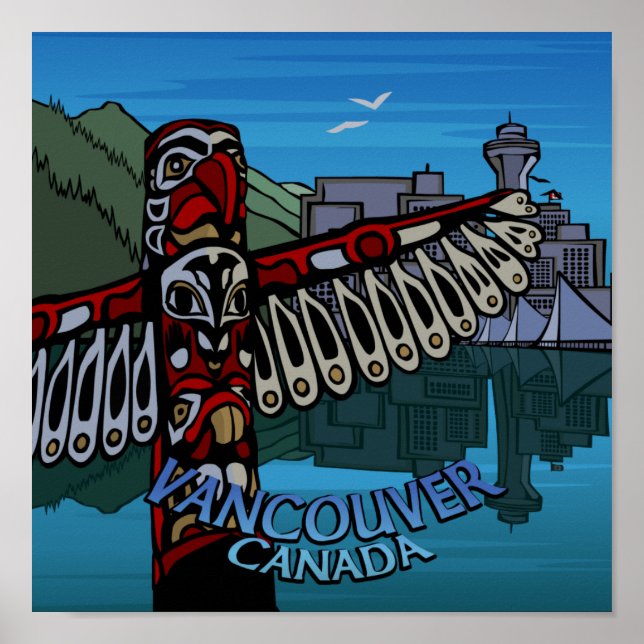 Vancouver First Nations Poster totem Home Decor (Framsidan)