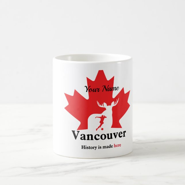Vancouver Fotboll 2026 Anpassad Minnesskup Kaffemugg (Center)