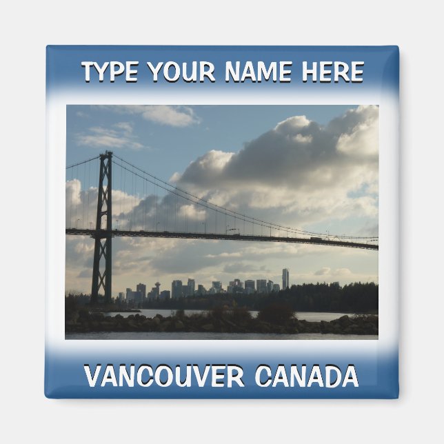 Vancouver Fridge Magnets Personlig Souvenir Magnet (Framsidan)