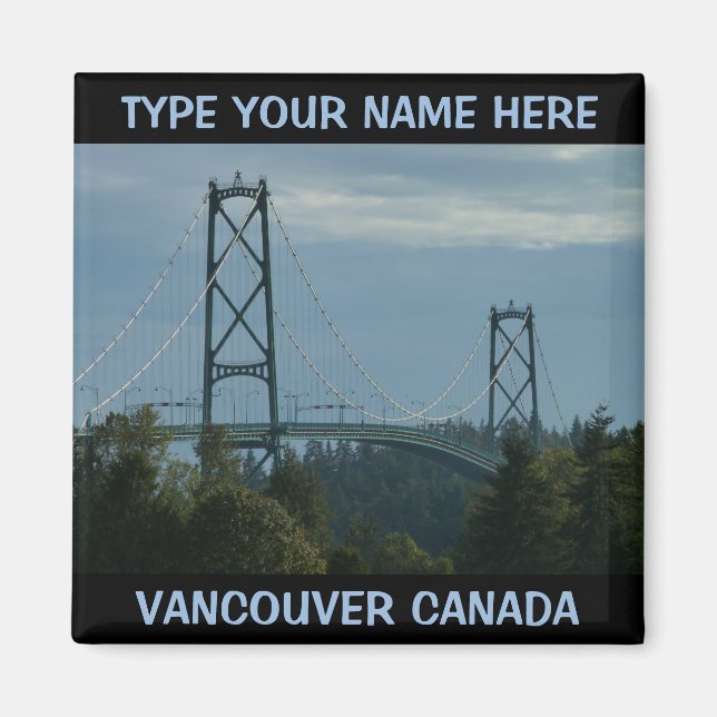 Vancouver Fridge Magnets Personlig Souvenir Magnet (Framsidan)