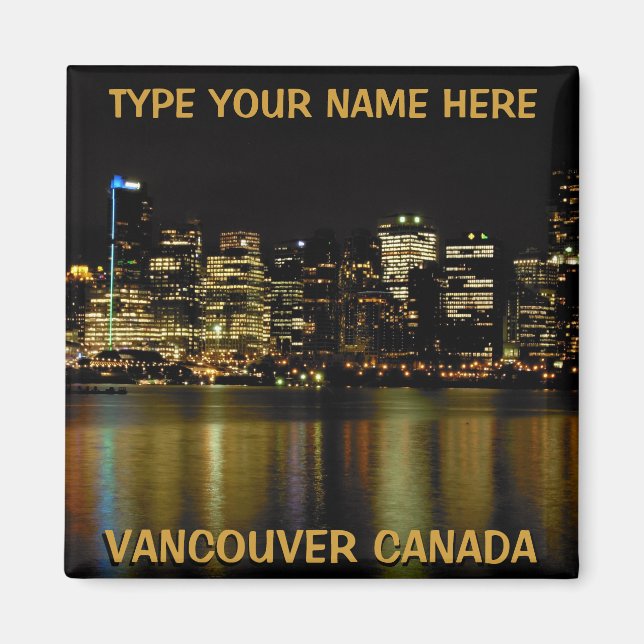 Vancouver Fridge Magnets Personlig Souvenir Magnet (Framsidan)
