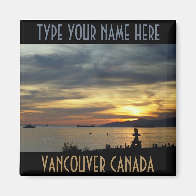 Vancouver Fridge Magnets Personlig Souvenir Magnet (Framsidan)