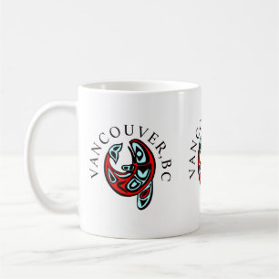 Vancouver Haida Orca Totem Tattoo Killer Whale Kaffemugg