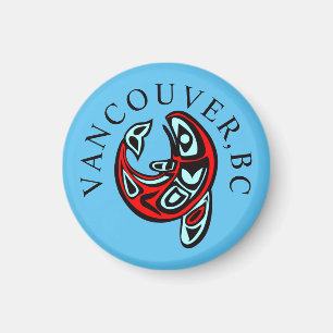 Vancouver Haida Orca Totem Tatuering Späckhuggare  Magnet