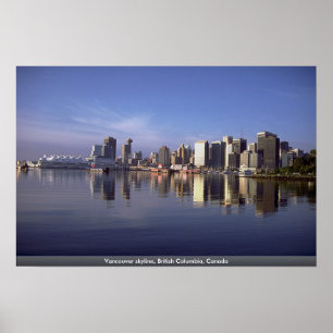 Vancouver horisont, British Columbia, Kanada Poster