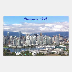 Vancouver horisont rektangulärt klistermärke