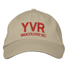 Vancouver Internationell flygplats (YVR) Hat Broderad Keps