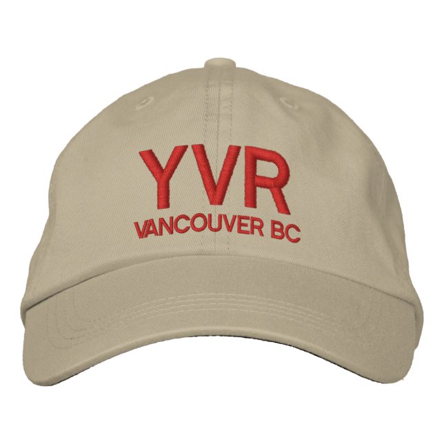 Vancouver Internationell flygplats (YVR) Hat Broderad Keps (Framsida)