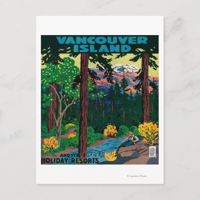 Vancouver Island Advertising Poster Vykort (Framsida)