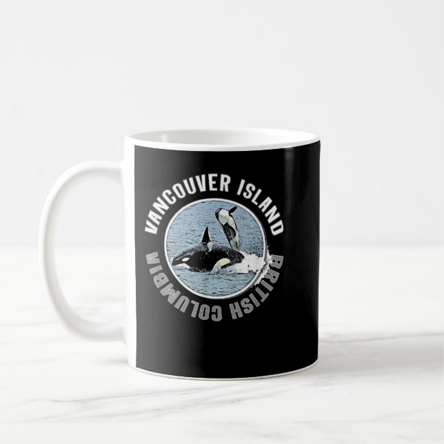 Vancouver Island BC Kanada Orca Whales Äventyr K Kaffemugg (Vänster)