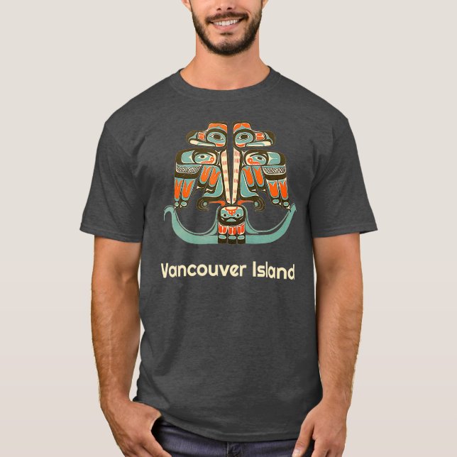 Vancouver Island British Columbia Thunderbird T Shirt (Framsida)