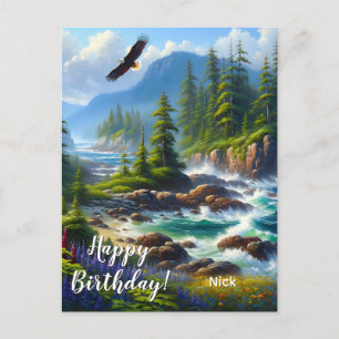 Vancouver Island Natur Konst Grattis på födelsedag Vykort