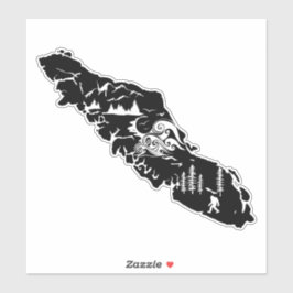 Vancouver Island Ställe Väster Kusten Vinyl Sticke Klistermärken