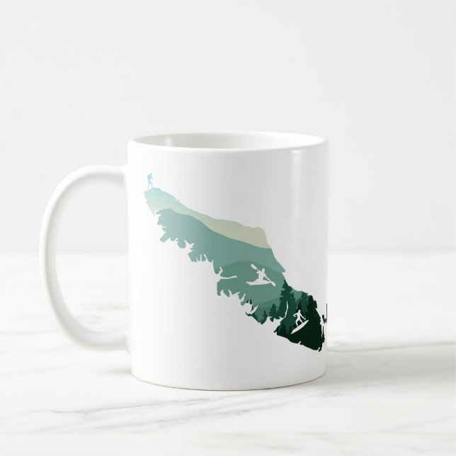Vancouver Island Väster Kusten Design Mugg (Vänster)