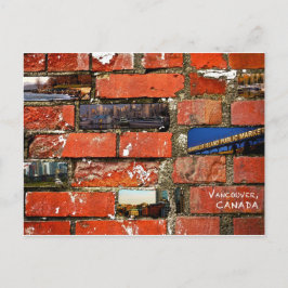 Vancouver Kanada: Brick Wall Vykort