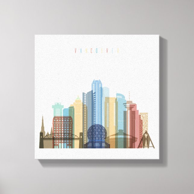 Vancouver, Kanada | City Skyline Canvastryck (Framsida)