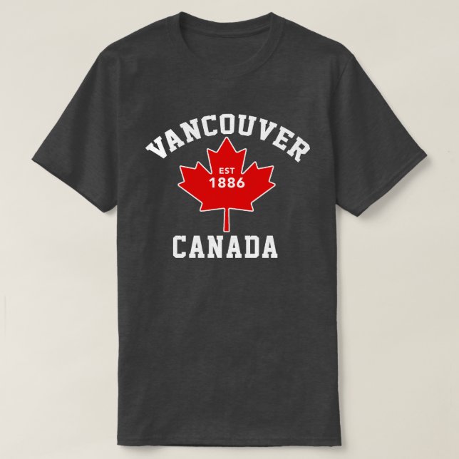 Vancouver Kanada Est. 1886 patriotiska T-skjorta T Shirt (Design framsida)
