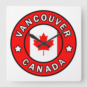 Vancouver Kanada Fyrkantig Klocka