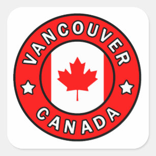 Vancouver Kanada Fyrkantigt Klistermärke