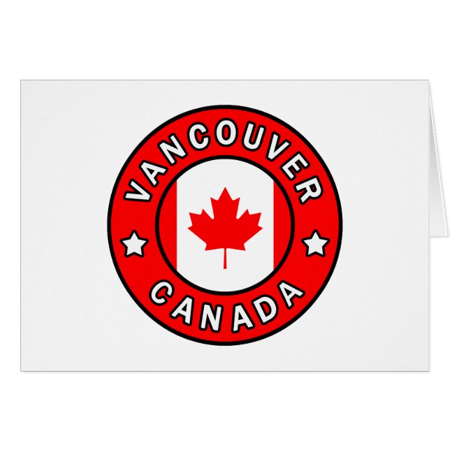 Vancouver Kanada Hälsningskort (Framsidan Horizontal)