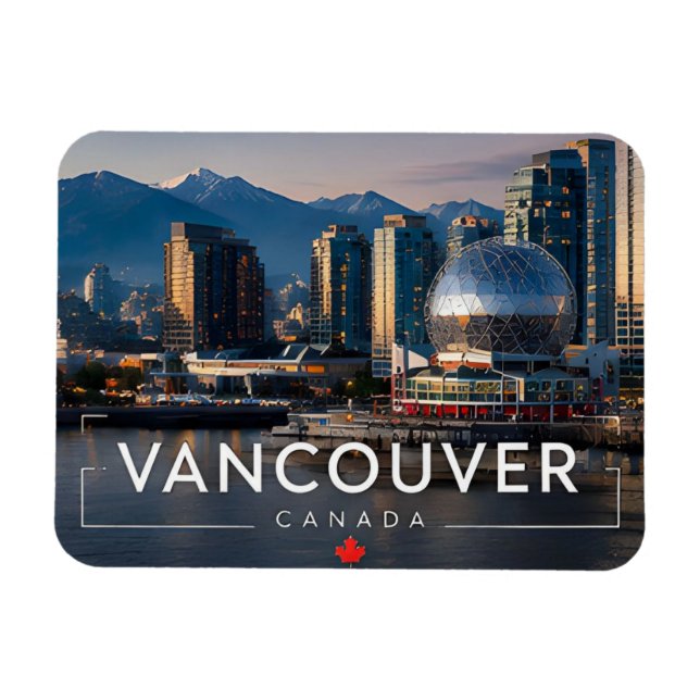 Vancouver Kanada Kanadensisk Stad Utforskning 🌴 Magnet (Horisontell)