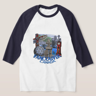 Vancouver Kanada Landmärke Vancouver Jersey T-shir T Shirt