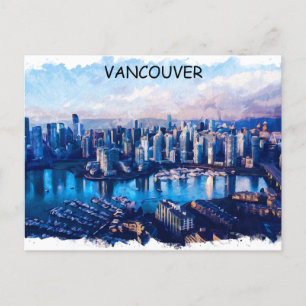 Vancouver Kanada Panorama View Vykort
