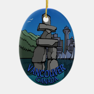 Vancouver Kanada Prydnadssmycke Souvenir Dekoratio Julgransprydnad Keramik