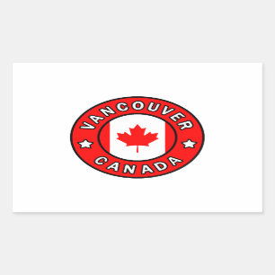 Vancouver Kanada Rektangulärt Klistermärke