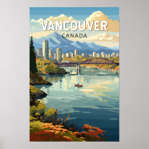 Vancouver Kanada Resa Konst Vintage Poster