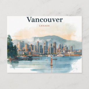 Vancouver Kanada Resa Konst Vintage Vykort