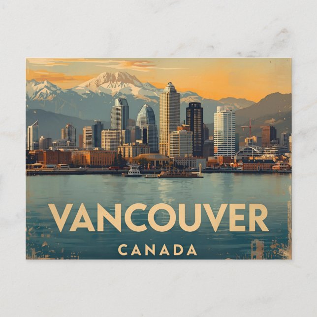 Vancouver Kanada Resa Konst Vintage Vykort (Framsida)
