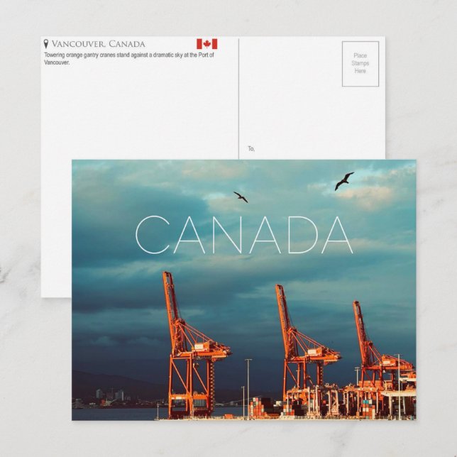 Vancouver, Kanada Resebrev Vykort (Fram/baksida)