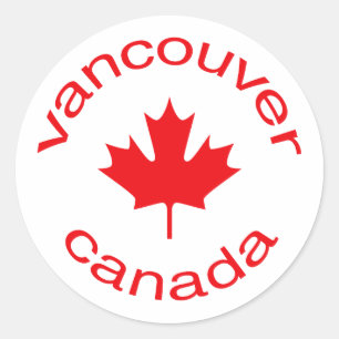 Vancouver Kanada Runt Klistermärke