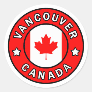 Vancouver Kanada Runt Klistermärke